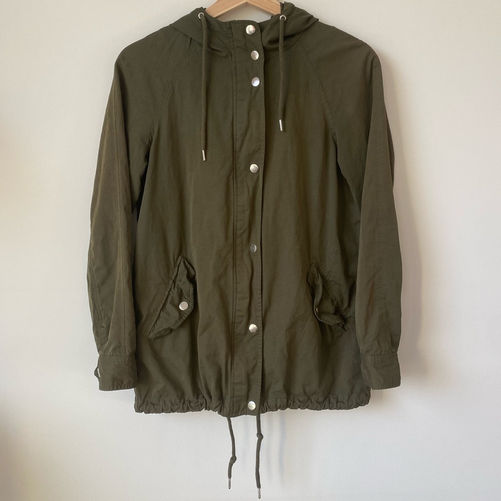 Army Green Zip Up Jacket